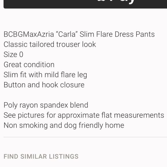 Ladies BCBG MAXAZRIA CARLA TROUSERS - Picture 12 of 12